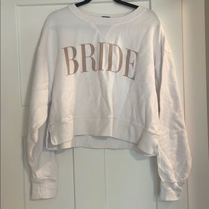 Ribbed “bride” sweatshirt